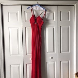Red formal dress